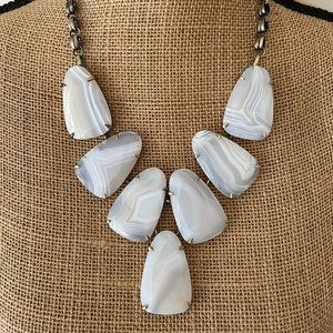 Kendra Scott "Harlow" Banded Agate Necklace